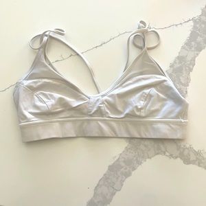 Lululemon White Mesh Sports Bra